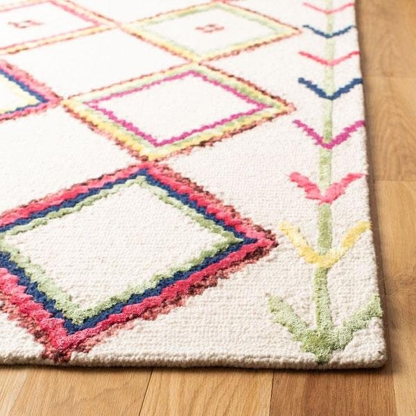 Safavieh Bellagio Hand Tufted Rectangle RugIvory & Multi Color 8 x 10 ft. - BLG563A-8