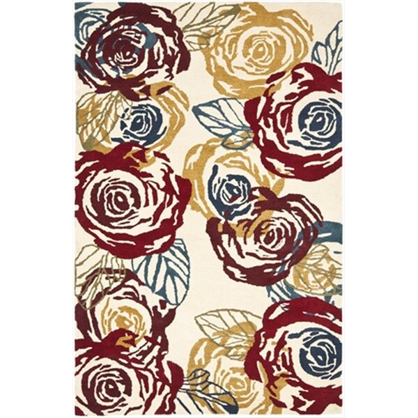 Safavieh 2 ft. 6 in. x 8 ft. Runner Contemporary Soho Ivory and Multicolor Hand Tufted Rug - SOH447A-28