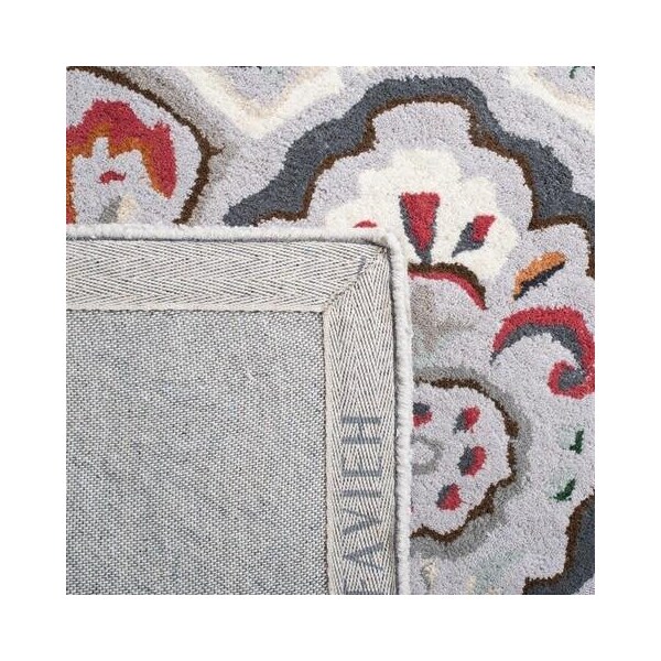 Safavieh 8 x 10 ft. Bella Rectanglar Wool Hand Tufted Rug Grey & Red - BEL118F-8