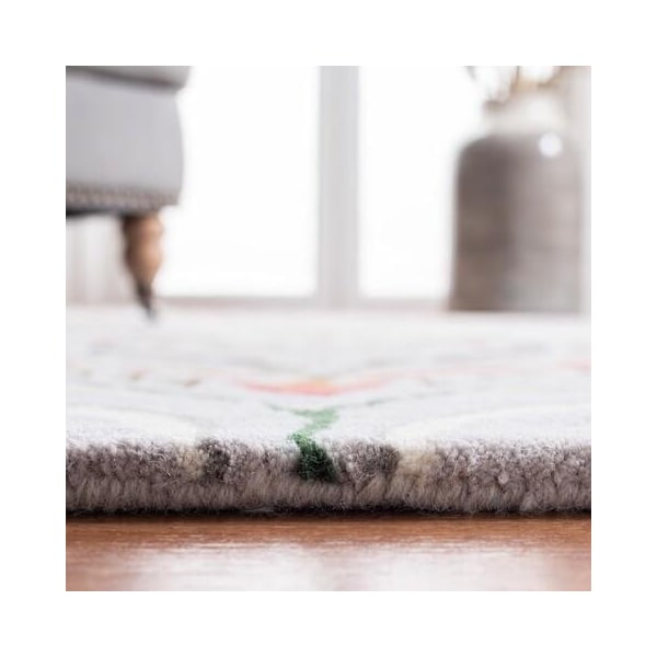Safavieh 8 x 10 ft. Bella Rectanglar Wool Hand Tufted Rug Grey & Red - BEL118F-8