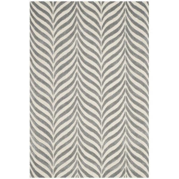 Safavieh 5 x 5 ft. Bella Hand Tufted Square Area RugIvory & Grey - BEL135B-5SQ