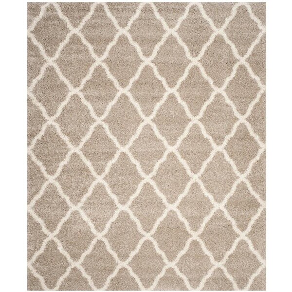 Safavieh Sgh-Hudson Shag Power Loomed Large Rectangle RugBeige & Ivory 9 x 12 ft. - SGH283S-9