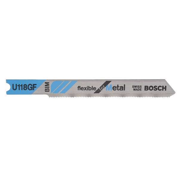 Bosch Jigsaw Blade, U-Shank, 2-3/4 In. L, PK5 - U118GF