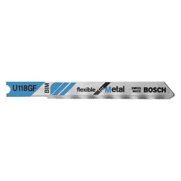 Bosch Jigsaw Blade, U-Shank, 2-3/4 In. L, PK5 - U118GF