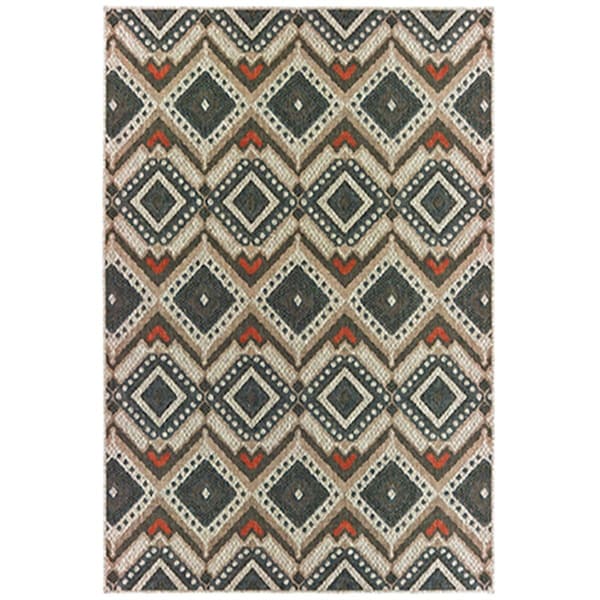 Oriental Weavers 6 ft. 7 in. x 9 ft. 2 in. Latitude Rectangle Rug Grey - L002X3200280ST