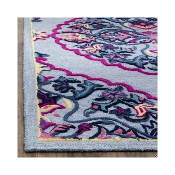 Safavieh Bellagio Hand Tufted Small Rectangle Area RugBlue & Multicolor 3 x 5 ft. - BLG605G-3