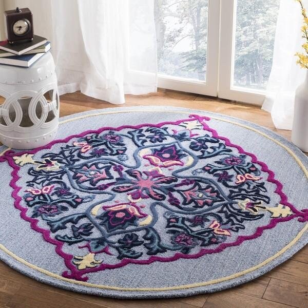 Safavieh Bellagio Hand Tufted Small Rectangle Area RugBlue & Multicolor 3 x 5 ft. - BLG605G-3