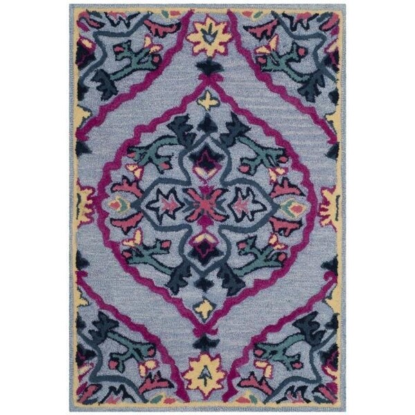 Safavieh Bellagio Hand Tufted Small Rectangle Area RugBlue & Multicolor 3 x 5 ft. - BLG605G-3