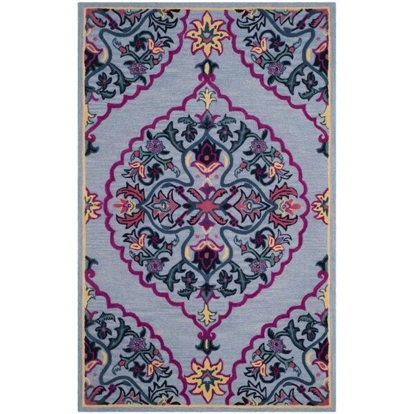 Safavieh Bellagio Hand Tufted Small Rectangle Area RugBlue & Multicolor 3 x 5 ft. - BLG605G-3