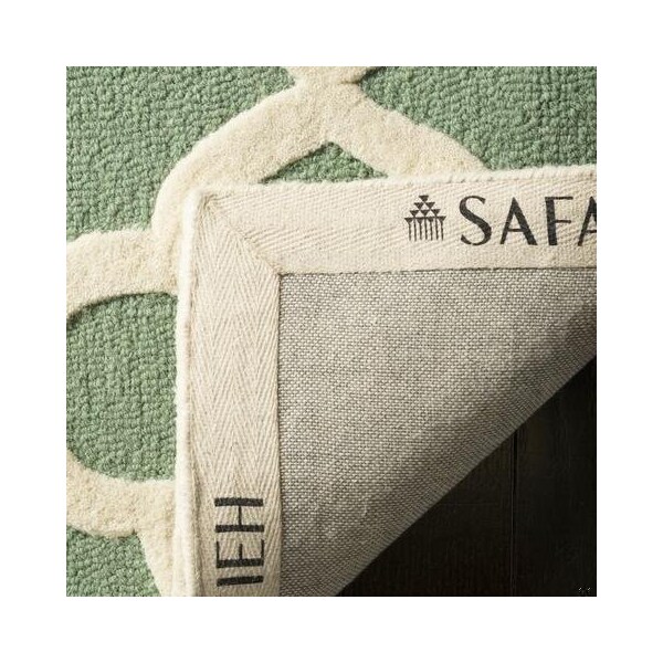 Safavieh Cambridge Hand Tufted Small Rectangle Rug- Teal - Ivory- 3 x 5 ft. - CAM312T-3