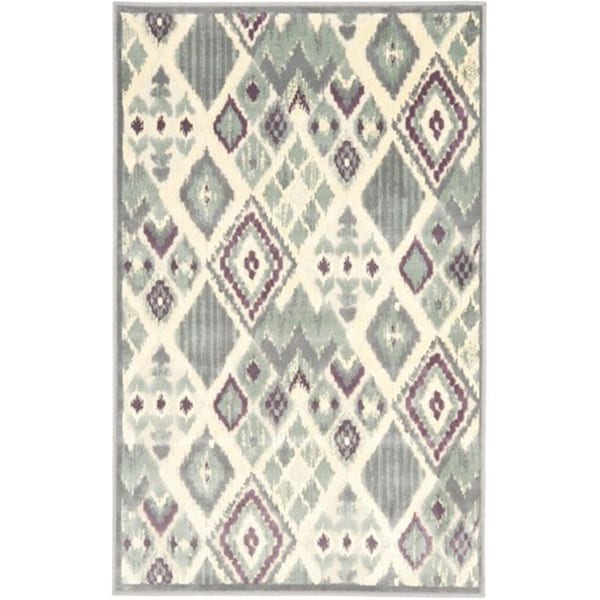 Safavieh Paradise Power Loomed Runner Rug- Grey - Multi- 2 ft. 7 in. x 4 ft. - PAR114-740-24