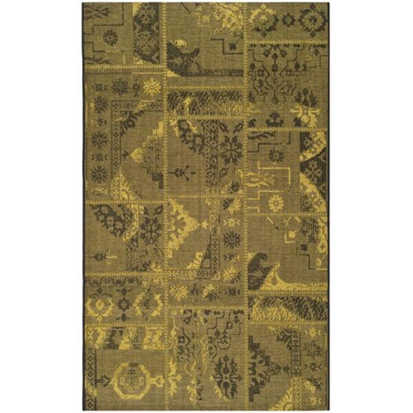 Safavieh 2 x 3 ft. 6 in. Contemporary Palazzo Black and Green Accent Rug - PAL121-56C10-2