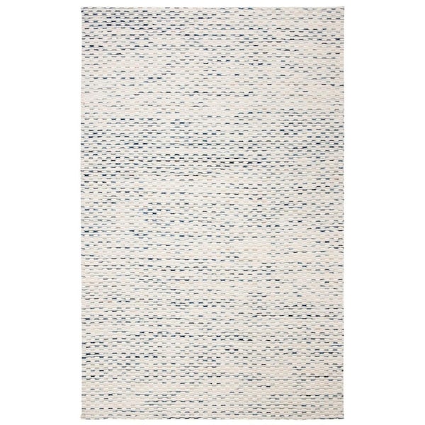 Safavieh 4 x 6 ft. Marbella Hand Loomed Rectangle RugWhite & Navy - MRB158N-4