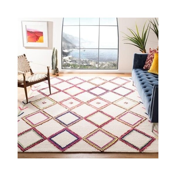 Safavieh Bellagio Hand Tufted Rectangle RugIvory & Multi Color 6 x 9 ft. - BLG563A-6