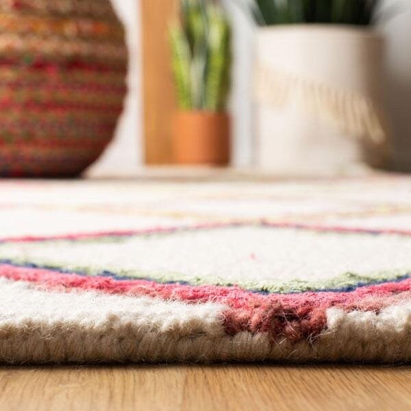 Safavieh Bellagio Hand Tufted Rectangle RugIvory & Multi Color 6 x 9 ft. - BLG563A-6