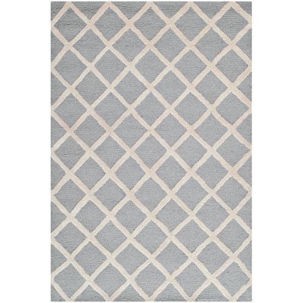 Safavieh 6 x 6 ft. Cambridge Hand Tufted Square Area RugSilver & Ivory - CAM135D-6SQ