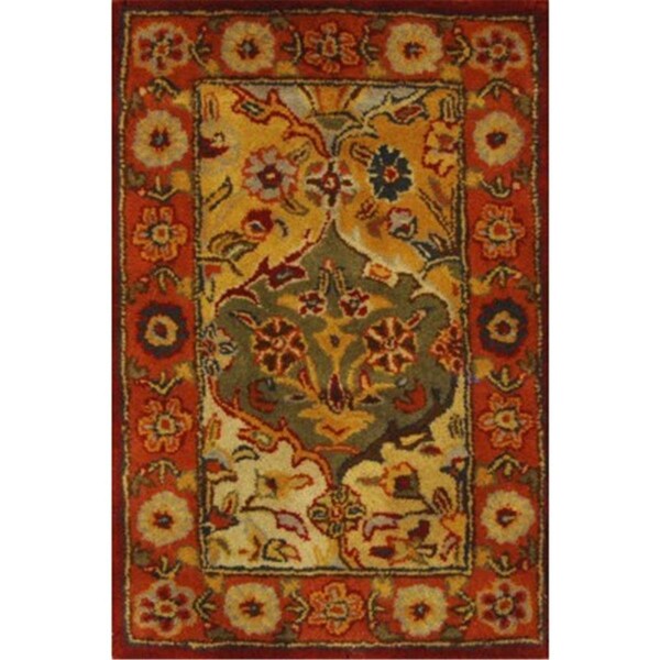 Safavieh 2 x 3 ft. Accent- Traditional Heritage Multi And Red Hand Tufted Rug - HG510B-2