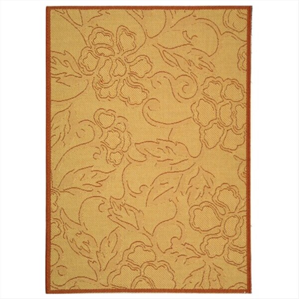 Safavieh 2 Ft. -7 In. X 5 Ft. Small Rectangle Indoor-Outdoor Courtyard- Natural And Terra- Machine Made Rug - CY2726-3201-3
