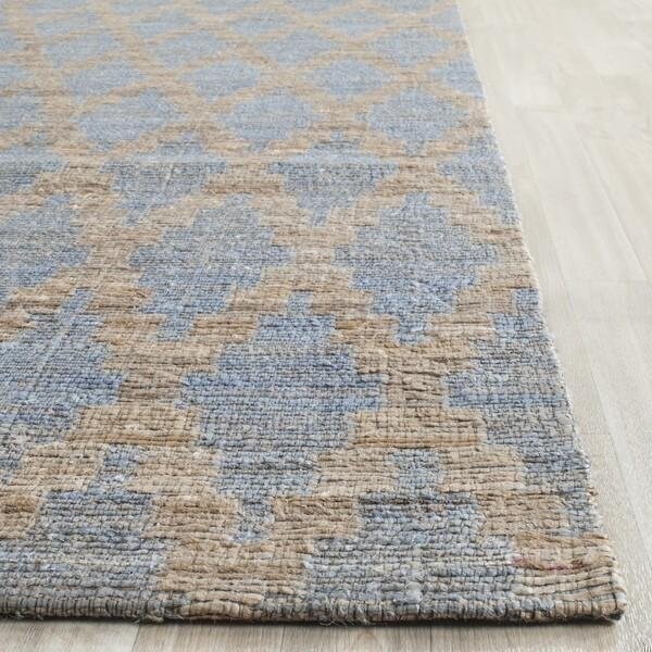 Safavieh Cape Cod Hand Woven Rectangle Rug- Light Blue - Gold- 8 x 10 ft. - CAP413A-8