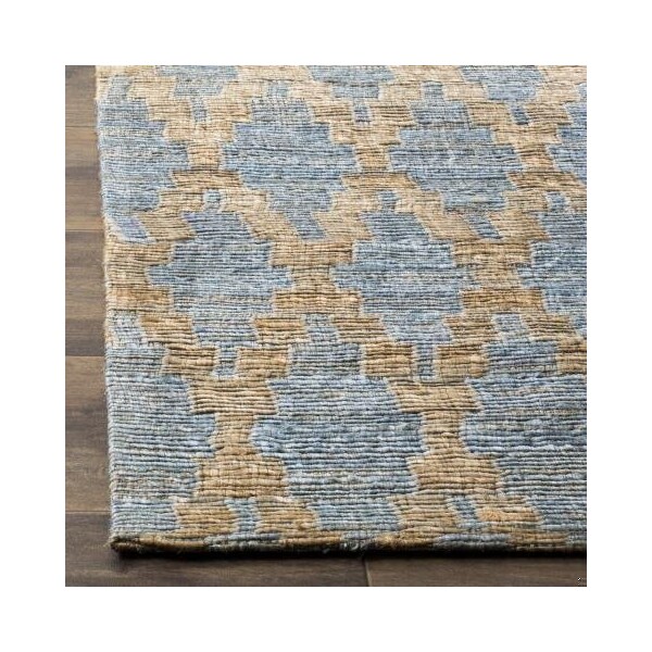 Safavieh Cape Cod Hand Woven Rectangle Rug- Light Blue - Gold- 8 x 10 ft. - CAP413A-8