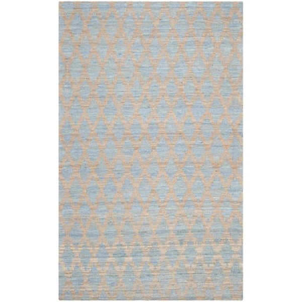 Safavieh Cape Cod Hand Woven Rectangle Rug- Light Blue - Gold- 8 x 10 ft. - CAP413A-8