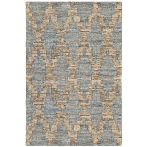 Safavieh Cape Cod Hand Woven Rectangle Rug- Light Blue - Gold- 8 x 10 ft. - CAP413A-8