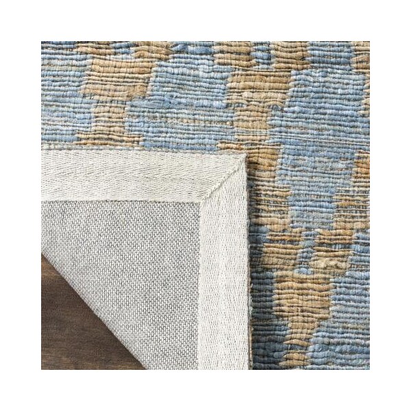 Safavieh Cape Cod Hand Woven Rectangle Rug- Light Blue - Gold- 8 x 10 ft. - CAP413A-8