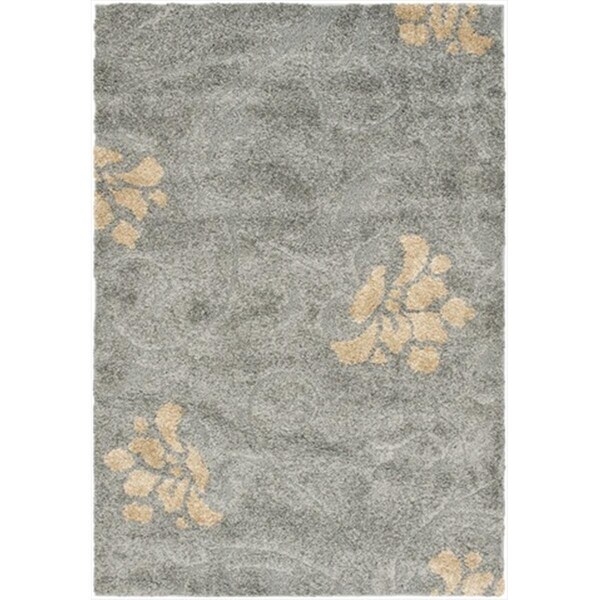 Safavieh 5 ft. 3 in. x 7 ft. 6 in. Medium Rectangle Grey and Beige Florida Shag Rug - SG464-8013-5