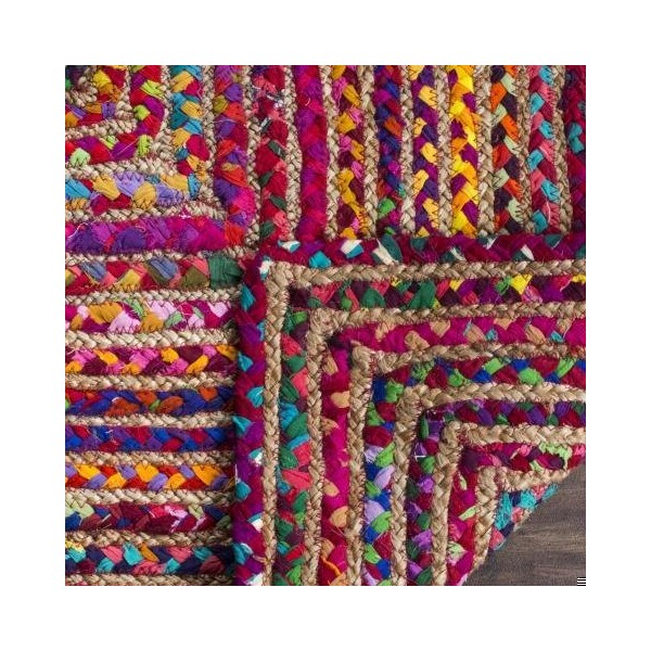Safavieh Cape Cod Hand Woven Round Area Rug, Red and Multi Color - 6 x 6 ft. - CAP202A-6R