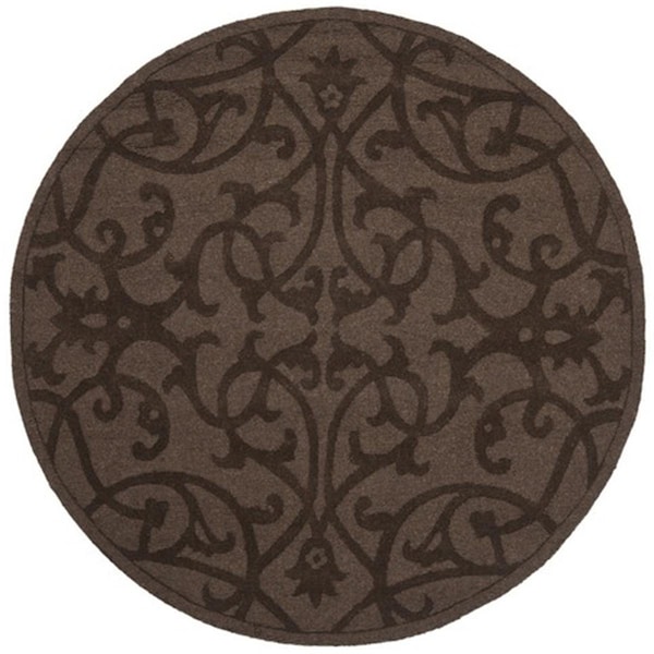 Safavieh Impressions Hand Loomed Round Rug- Brown- 5 x 5 ft. - IM341A-5R