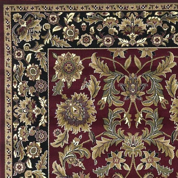 Homeroots 3 ft. 3 in. x 4 ft. 11 in. Polypropylene Red & Black Area Rug - 353590