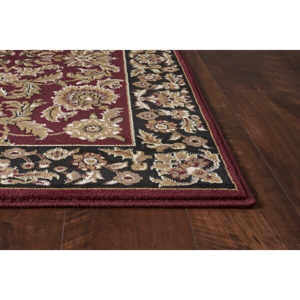 Homeroots 3 ft. 3 in. x 4 ft. 11 in. Polypropylene Red & Black Area Rug - 353590