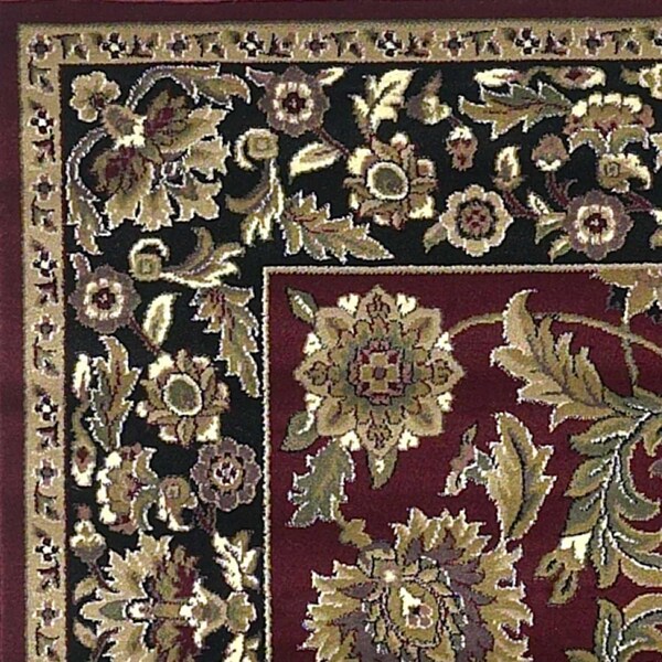 Homeroots 3 ft. 3 in. x 4 ft. 11 in. Polypropylene Red & Black Area Rug - 353590