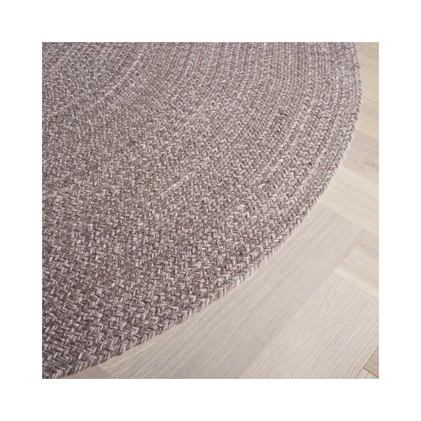 Safavieh 3 x 3 ft. Round Braided Hand Woven Rug, Ivory and Beige - BRD256B-3R