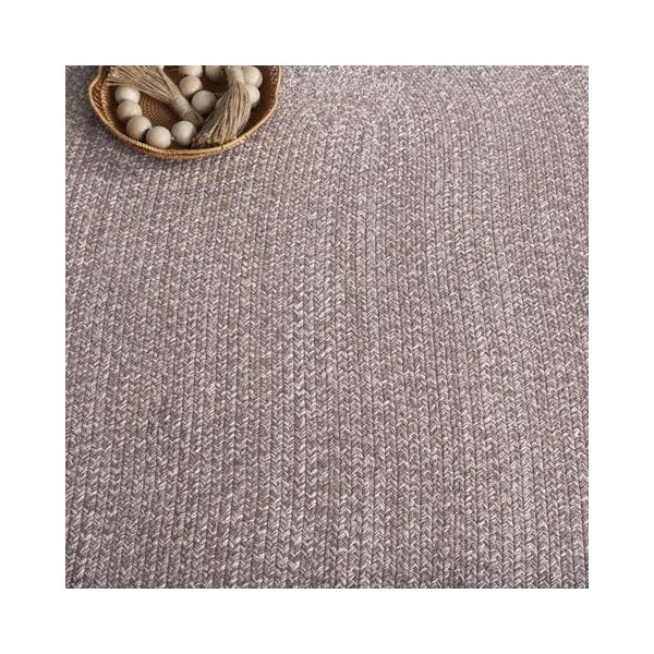 Safavieh 3 x 3 ft. Round Braided Hand Woven Rug, Ivory and Beige - BRD256B-3R