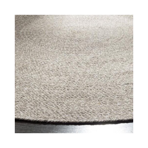 Safavieh 3 x 3 ft. Round Braided Hand Woven Rug, Ivory and Beige - BRD256B-3R