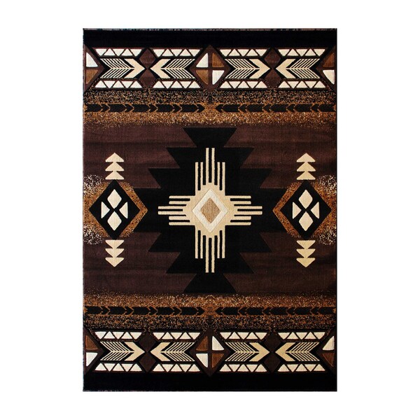 Flash Furniture 8' x 10' Chocolate Rustic Southwest Style Area Rug - ACD-RG137-810-CO-GG
