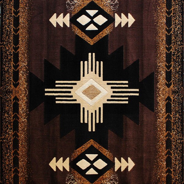 Flash Furniture 8' x 10' Chocolate Rustic Southwest Style Area Rug - ACD-RG137-810-CO-GG