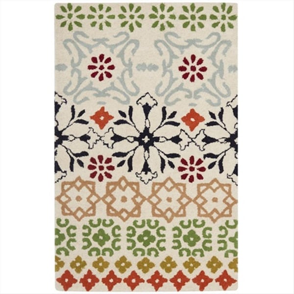 Safavieh 2 ft. 6 in. x 4 ft. Runner Contemporary Wyndham Ivory and Multi Hand Tufted Rug - WYD319A-24