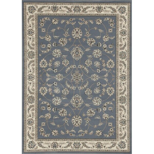Auric Alba Rectangular Grey & Blue Traditional Italy Area Rug; 2 ft. 2 in. W x 7 ft. 7 in. H - AU1613376