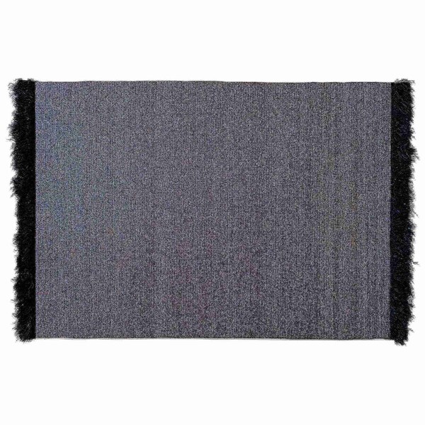 Baxton Studio Dalston Modern and Contemporary Dark Grey and Black Handwoven Wool Blend Area Rug - 187-11862-ZORO