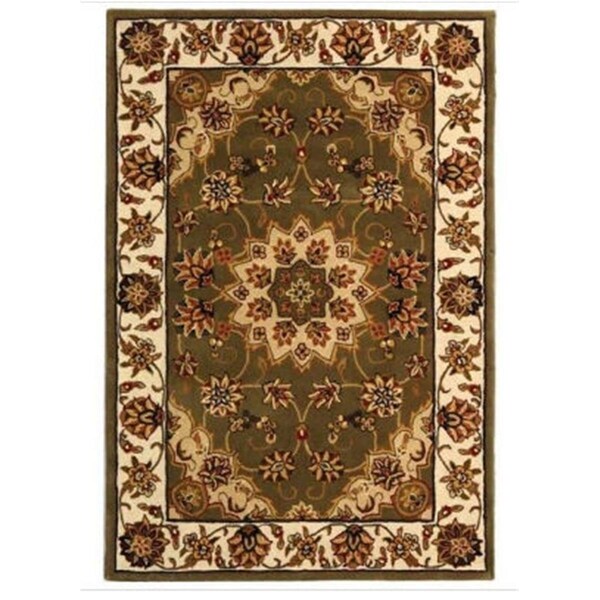 Safavieh Traditions 4 ft. x 6 ft. Hand Tufted Small Rectangle Rug - Green-Ivory - TD610A-4
