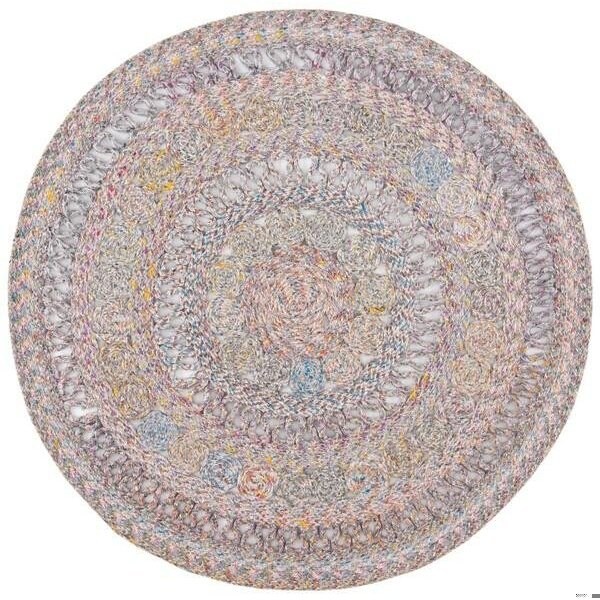 Safavieh 3 x 3 ft. Cape Cod Round Area Rug, Pink & Blue - CAP222R-3R