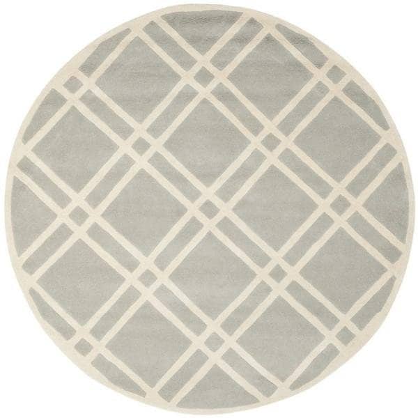 Safavieh 2 Ft. x 3 Ft. Rectangle- Contemporary Chatham Grey And Ivory Hand Tufted Rug - CHT740E-2