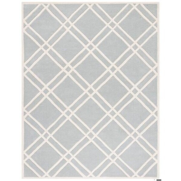 Safavieh 2 Ft. x 3 Ft. Rectangle- Contemporary Chatham Grey And Ivory Hand Tufted Rug - CHT740E-2