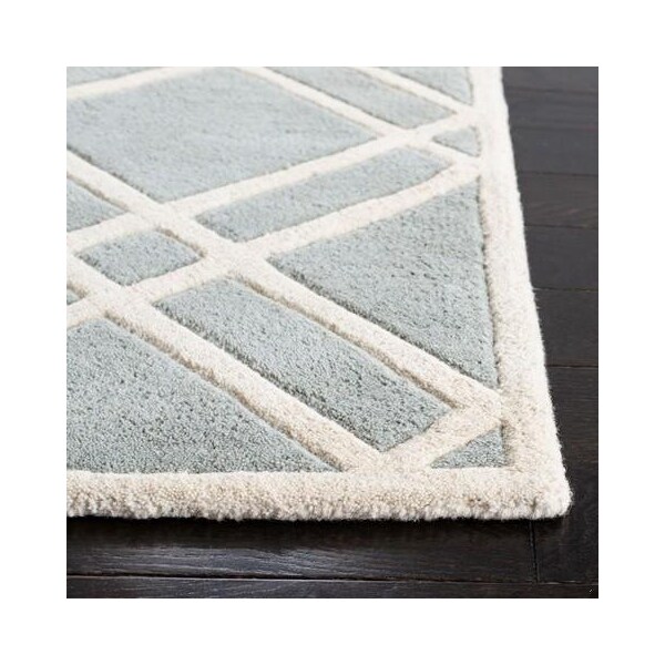 Safavieh 2 Ft. x 3 Ft. Rectangle- Contemporary Chatham Grey And Ivory Hand Tufted Rug - CHT740E-2
