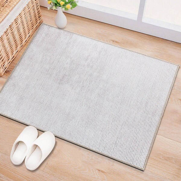 World Rug Gallery Contemporary Distressed Stripe Machine Washable Ivory Area Rug 2'1''x3' - 5078IVORY2X3