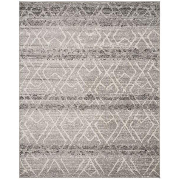 Safavieh Adirondack Power Loomed Runner Rug, Silver and Ivory - 2 ft.-6 in. x 12 ft. - ADR124B-212