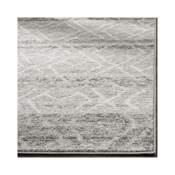 Safavieh Adirondack Power Loomed Runner Rug, Silver and Ivory - 2 ft.-6 in. x 12 ft. - ADR124B-212