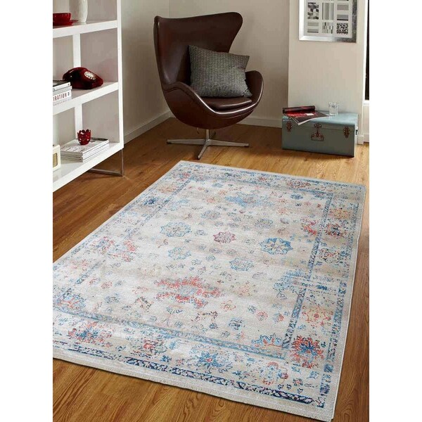 Jensendistributionservices 2 ft. x 3 ft. 10 in. Machine Woven Crossweave Polyester Oriental Rectangle Area Rug, Multi Color - MI1553293